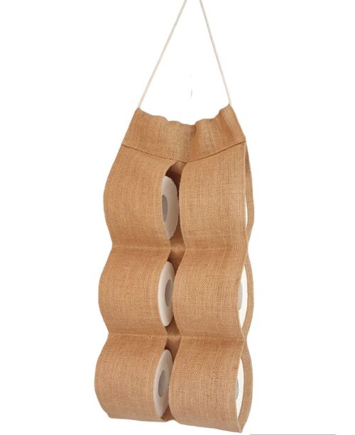 Toiletrolhanger Naturel voor 6 rollen