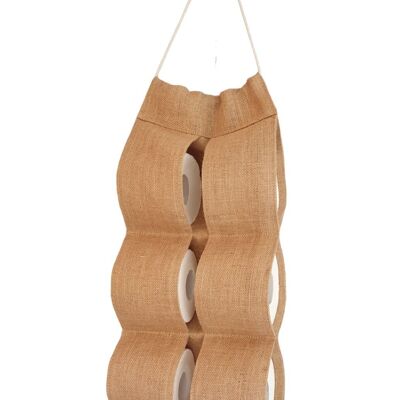 Toiletrolhanger Naturel voor 6 rollen