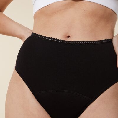 High Waist Menstrual Panties - Night Flow | Pirate Black
