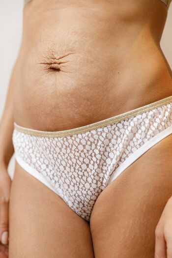 Culotte Dentelle - Blanc Lurex 1