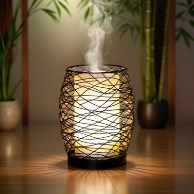Ultraschall-Diffusor – Volupsia – aus Glas und Metall mit Fernbedienung – einfache Verwendung – nüchternes Design – Beleuchtung bei Kerzenlicht