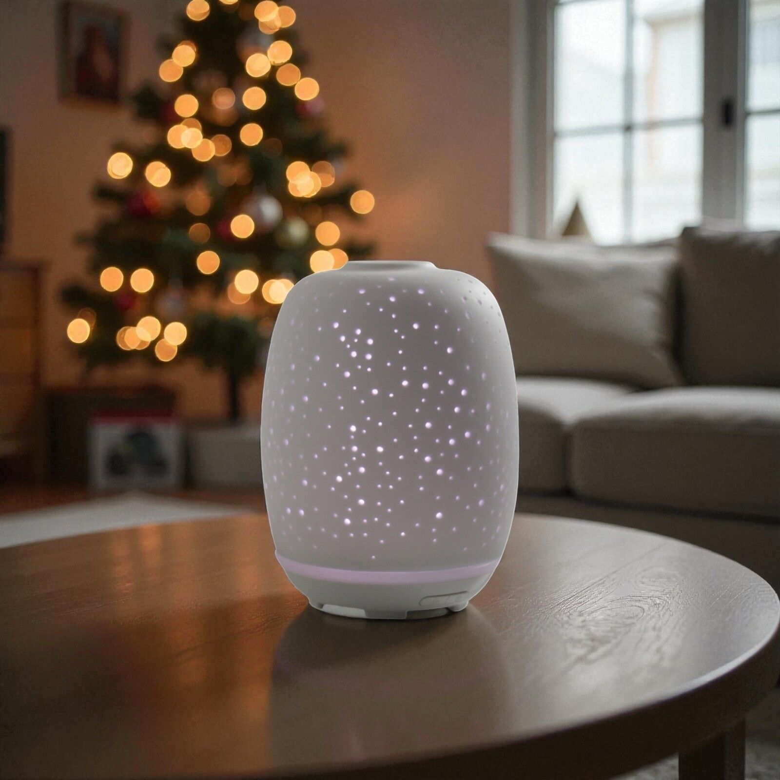 Diffusore di oli essenziali ad ultrasuoni Stella – Design in pura ceramica – Diffusione a freddo di oli essenziali – Idea regalo decorativa