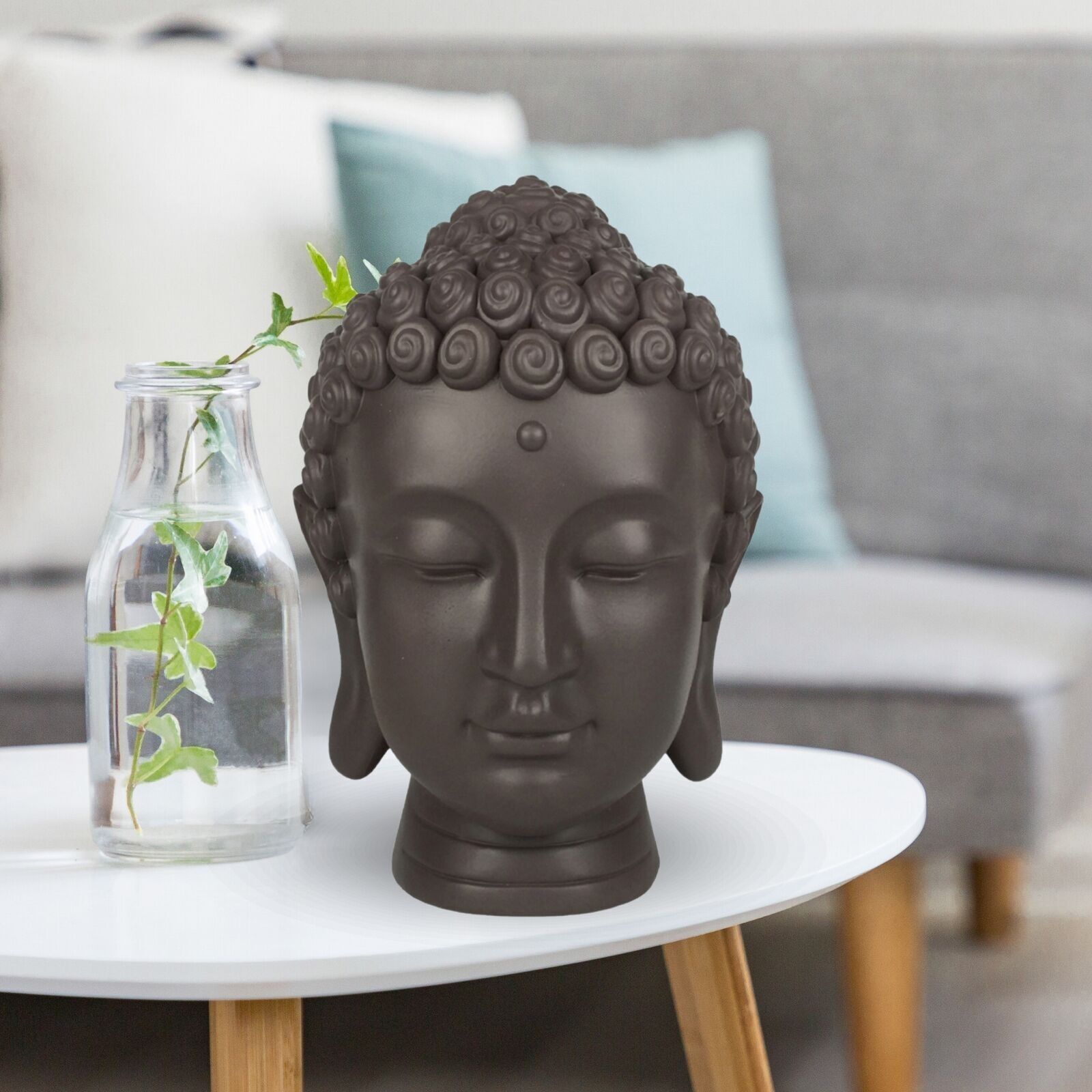 Decorazione testa di Buddha Zen – Decorazione Zen e Feng Shui – Per creare un'atmosfera rilassante e spirituale – Idea regalo Buddha portafortuna