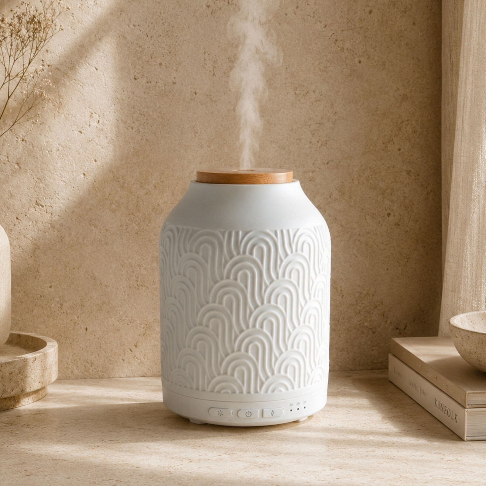 Prague Connected Essential Oil Diffuser - Connected Object for the Diffusion of Essential Oils - Compatible with Google, Alexa and Smartphone Application