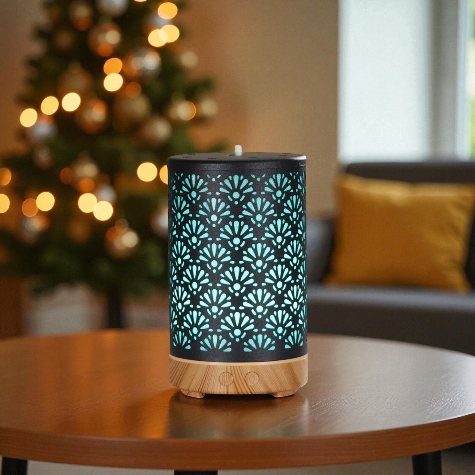 Sofia Ultraschall-Diffusor für ätherische Öle mit Fernbedienung – Diffusor für ätherische Öle für die Aromatherapie – kompaktes Metalldesign