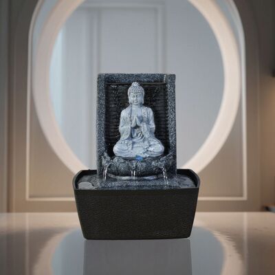 Fontaine d'Intérieur - Nirvana - Objet Déco - Lumière Led Colorée - Ecoulement en Cascade - Idée Cadeau Déco