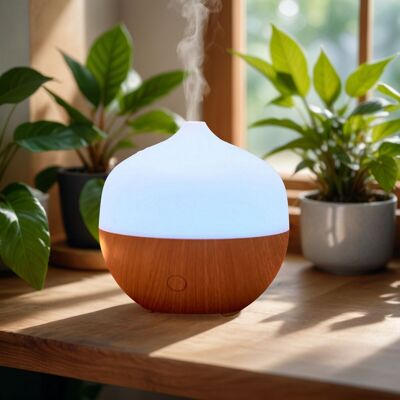 Difusor de Aroma Boopi – Difusión en Frío de Aceites Esenciales – Diseño Armonioso y Compacto – Eficiente y Fácil de Usar – Iluminación Led Integrada
