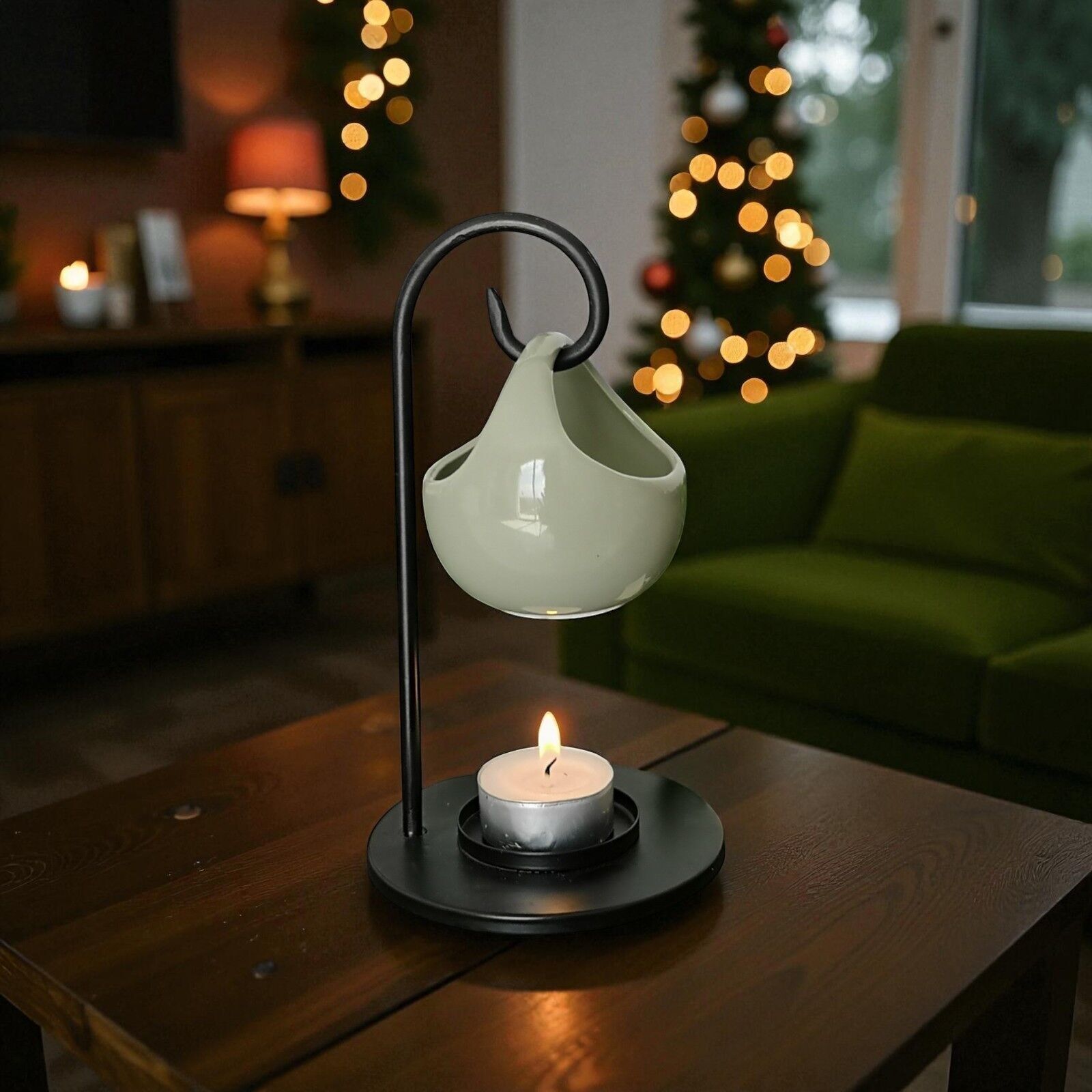 Parfümbrenner und Duftwachsschmelze Seis Inspiration-Serie – Keramik und Metall – Teelichthalter, Duftwachsbrenner – Aromatherapie-Diffusionszubehör