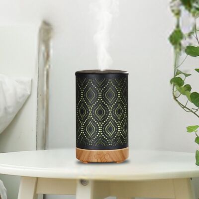 Diffuseur Ultrasonique - Seville – Diffusion Huiles Essentielles avec Télécommande – En Métal – Idée Cadeau Décoration