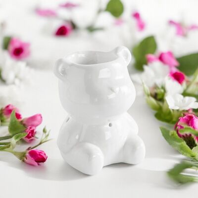 Quemador de perfumes Céramy Teddy - Quemador de cerámica animal - Difusión de ceras aromáticas, aceites esenciales, perfumes y aromas