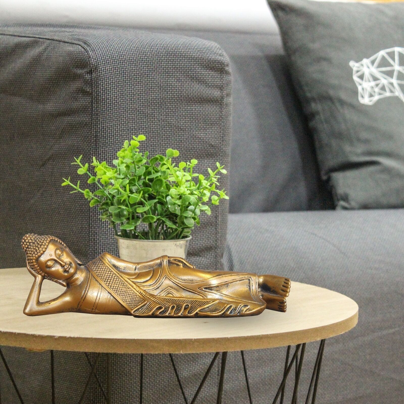 Statuetta Buddha sdraiato – Decorazione Zen e Feng Shui – Oggetto portafortuna – Idea regalo Zen