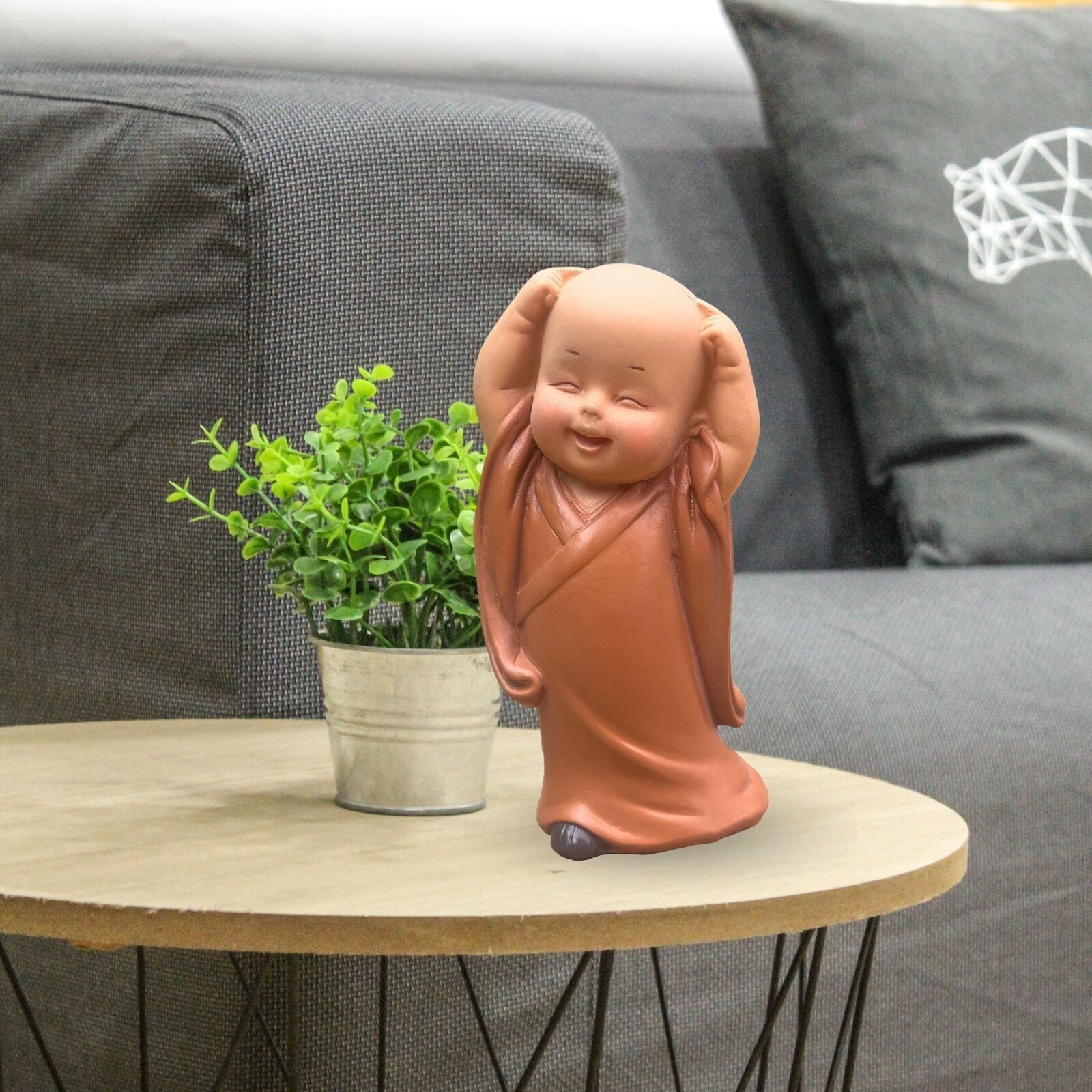 Statua Baby Bonze Piccolo Burlone - Portafortuna - Decorazione Zen e Feng Shui - Per creare un'atmosfera rilassante e spirituale - Idea regalo decorativa