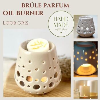 Brûle Parfum – Loob – Bougeoir Céramique Laquée – Accessoire Diffusion Saine – Cires Parfumées, Huiles Essentielles – Objet Déco 7