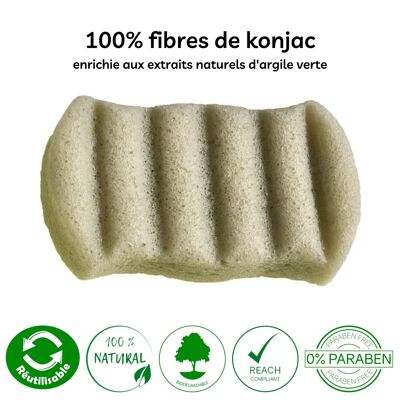 Eponge Konjac 100% Naturelle Corps - En Boite | Plusieurs Modèles au Choix