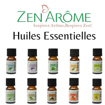 Huile Essentielle – 10 ml – Utilisation pour la Diffusion – Conditionnée en France