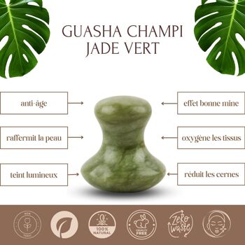 Champi Gua Sha – Massage Visage Détente – Pierre Naturelle – Idée Cadeau 9