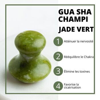 Champi Gua Sha – Massage Visage Détente – Pierre Naturelle – Idée Cadeau 10