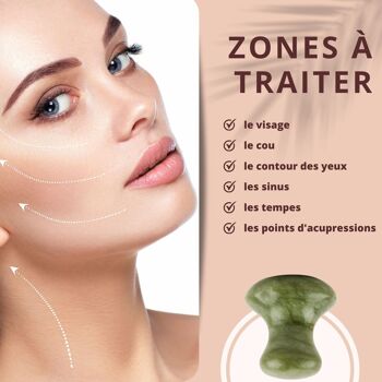 Champi Gua Sha – Massage Visage Détente – Pierre Naturelle – Idée Cadeau 11