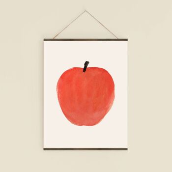 Affiche Fruit Pomme v1 -  Illustration peinture aquarelle 1