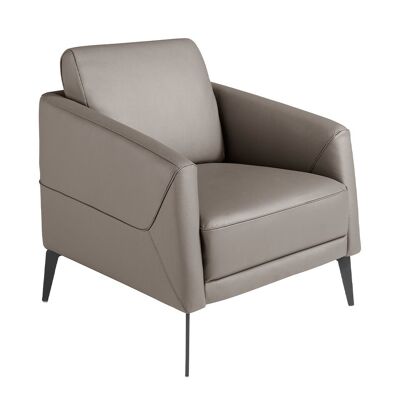 Dark gray leather armchair model 5134