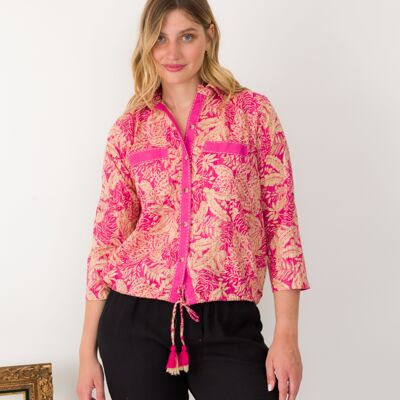 Bohemian patterned cotton shirt