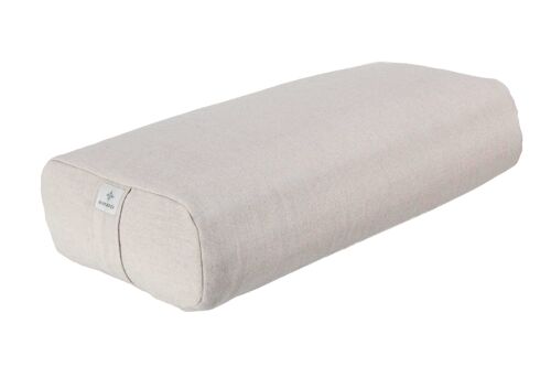 Buckwheat Hull Bolster Rectangular (light grey linen)