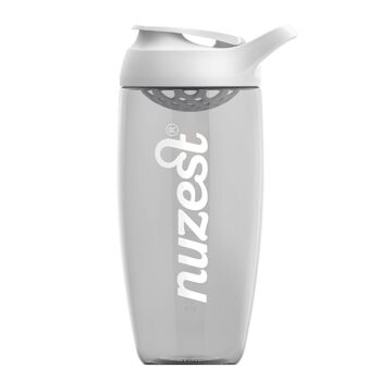Shaker Nuzest Promixx 700ml – Gris avec couvercle blanc 1