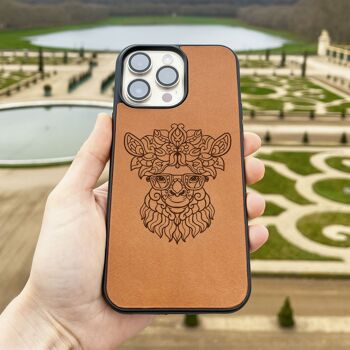 Coque iPhone en cuir – Alpaga 2