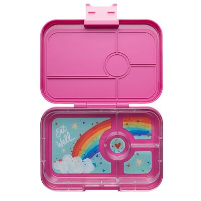 Fiambrera bento Yumbox Tapas XL 4 secciones sin fugas - Malibu Purple / Rainbow