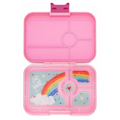 Yumbox Tapas XL Bento Lunchbox 4-teilig auslaufsicher - Capri Pink / Rainbow