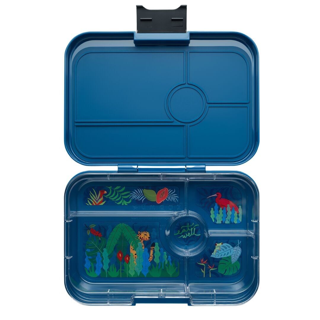 Yumbox Tapas XL bento lunchbox a 5 sezioni senza perdite - Monte Carlo Blue / Jungle