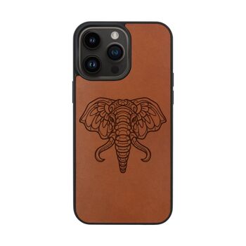 Coque iPhone en cuir – Éléphant 5