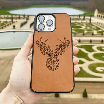 Coque iPhone en cuir – Cerf 2