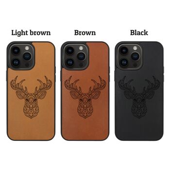 Coque iPhone en cuir – Cerf 3