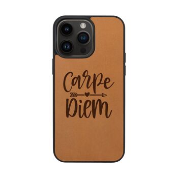 Coque iPhone en cuir – Carpe Diem 4