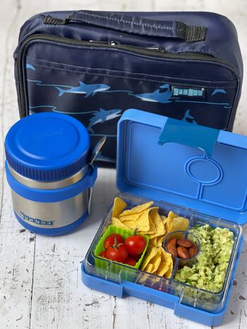 Yumbox Snack bento lunchbox 3 sections sans fuite - Surf Blue / Dinosaure 3