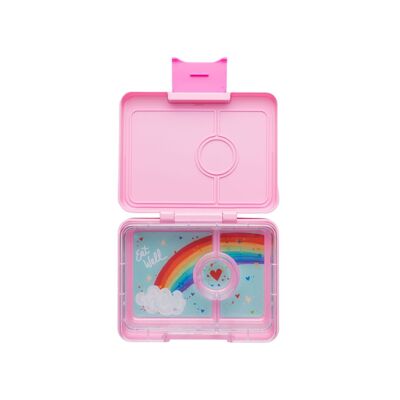 Yumbox Snack bento lunchbox 3-sections leak free - Power Pink / Rainbow