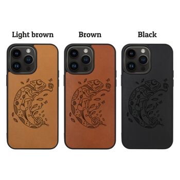 Coque iPhone en cuir – Caméléon 3