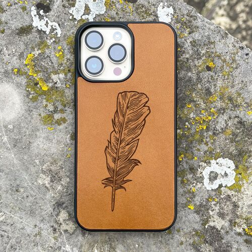 Leather iPhone Case – Feather