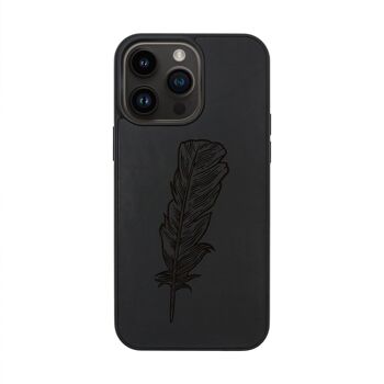 Coque iPhone en cuir – Plume 6