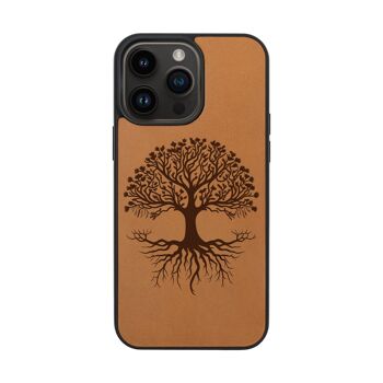 Coque iPhone en cuir – Arbre de Vie 4