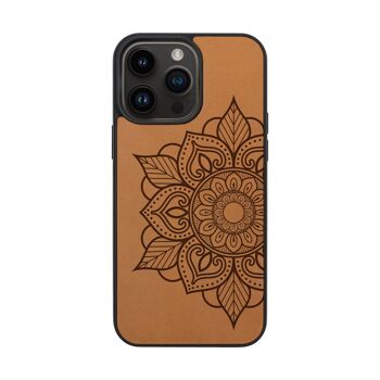 Coque iPhone en cuir – Mandala 4