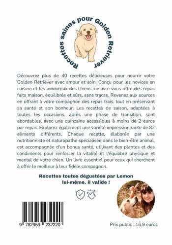 Livre de 43 recettes de repas pour Golden Retriever 3