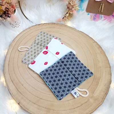 Cotton and bamboo soap saver pouch