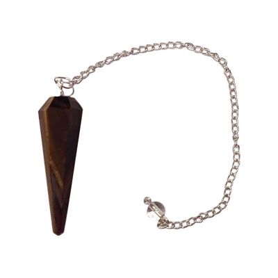 Pendolo con catena - Occhio di tigre