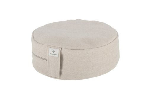 Buckwheat Hull Cushion ZAFU (light grey linen)