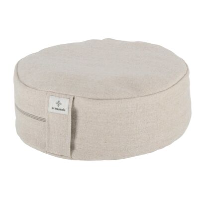 Buckwheat Hull Cushion ZAFU (light grey linen)