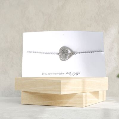 Tree of life bracelet - fine mesh - stainless steel