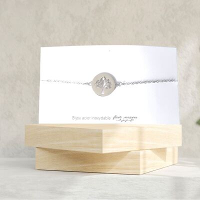 Tree of life bracelet - fine mesh - stainless steel