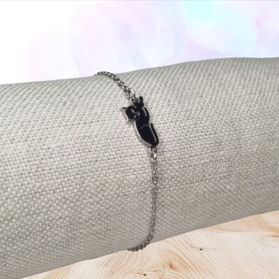 Bracciale Gatto – Gioiello artigianale in acciaio inossidabile 🐱✨